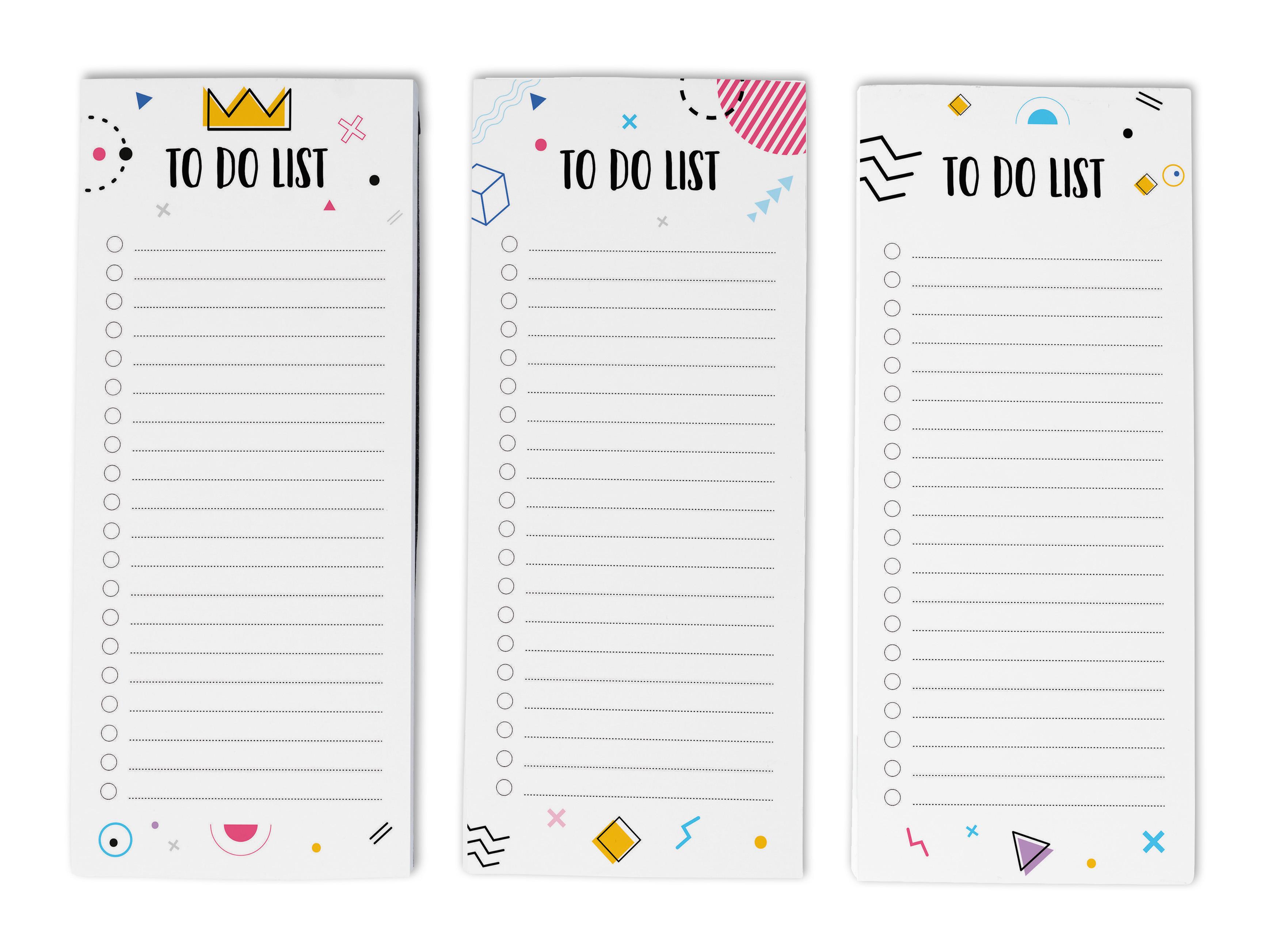 

Inkdotpot Pack из 3 магнитных блокнотов со списком дел на холодильник - магнитные блокноты для холодильника- (50 листов 8.75x3.8 cm темно-желтого