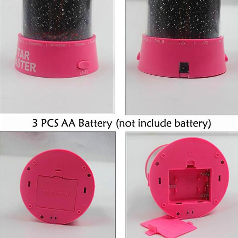 1Pc Led Night Light Projector Starry Sky Star Moon Kids Baby Sleep Colorful Lamp