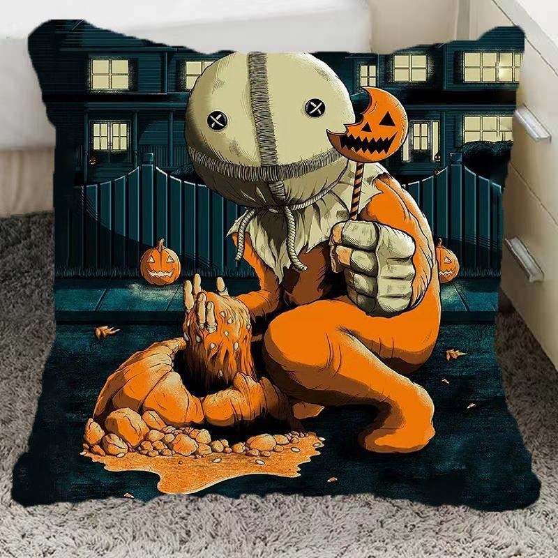 Halloween Pillow Pumpkin Funny Two-Dimensional Animation Pillow Emoticon Pack Party Party Boy and Girl School Day Gift