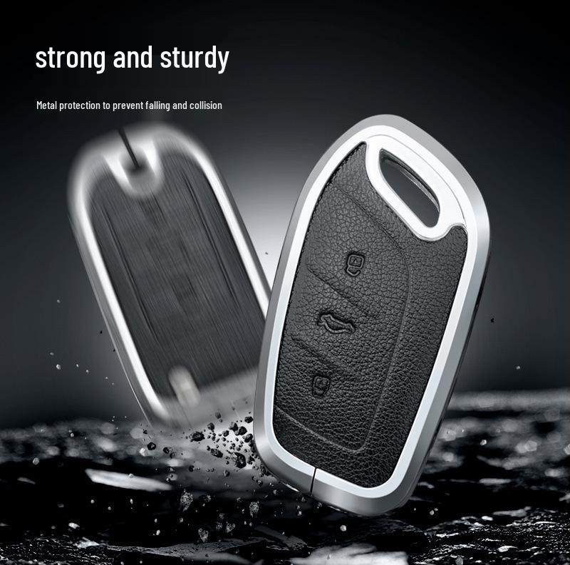 Doppelseitiges Leder-Schlüsseletui für Roewe i5, i6max, RX3, Whale, RX5, Raccoon New Energy Modelle