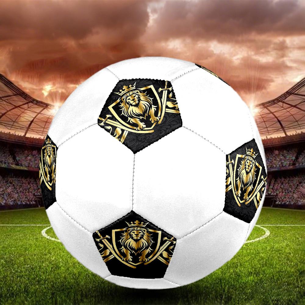 1PC Royal Lion Crest Soccer Ball Size 5 Football Machine Sewn Indoor/Outdoor Universal Football S6