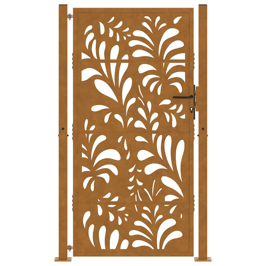 Garden Gate 100 X 200 Cm Weathering Steel Wavy Design