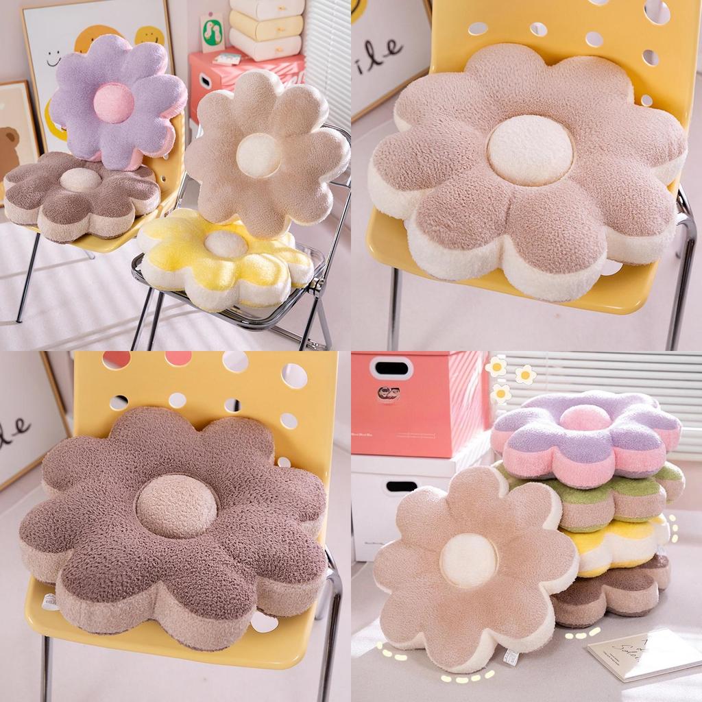 Modern Plush Dopamine Flower Cushion Soft Comfort For Sofa And Window Seats