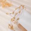 Metal Wide Open Bangle Gold Color Flower Bracelet Elegant Opening Arm Bracelet  Women's Accessories