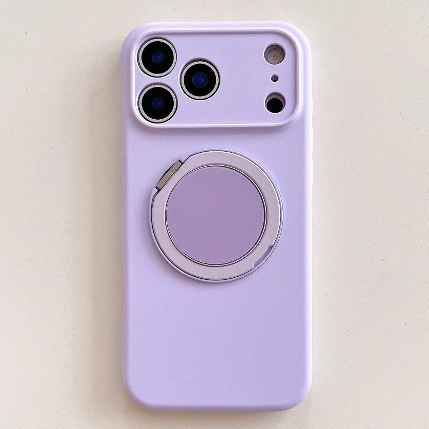 Original Liquid Silicone Phone Case For iPhone 17 16 15 14 Pro Max 17Pro 16Pro Air 360°Rotate Stand Holder Soft Shockproof Cover