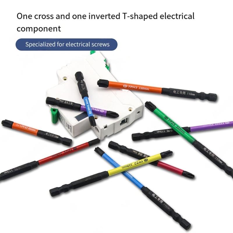 Professional Electrician Screwdriver 3pc Magnetic Driver Set High Hardness Alloys Steel Corrosion Resistant Black Phosphating Treatments