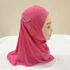Lace Rhinestone Decor Kids Hijab Breathable Headscarf Charming Head Wrap  Casual