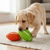 Bite Tough Squeaky Rugby Ball Rubber Dog Molar Toy Indestructible Dog Toy  Teeth Grinding Clean
