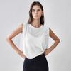 Sports yoga cover-up for women, sleeveless sports tank top, Pilates fitness top, lightweight T-shirt