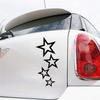 Adhesivo de coche de estrellas de 12x24 cm, vinilo, calcomanía para coche, pegatinas impermeables para coche, camión, parachoques, ventana trasera, sin fondo