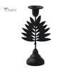 Classic Retro Candle Decor Vintage Metal Holder, Romantic Candlestick Dinner Table Centerpiece, Rustic Pillar Holder Aged Texture for Wedding