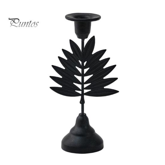 Classic Retro Candle Decor Vintage Metal Holder, Romantic Candlestick Dinner Table Centerpiece, Rustic Pillar Holder Aged Texture for Wedding