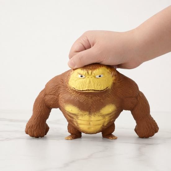 Yangyizhi Stress Relief Gorilla Squeeze Toy, Slow Rising Orangutan Fidget Anxiety Reduction Animal Shape Sensory Toy for Kids Adults
