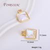 18K Gold Plated Round/Square/Heart Epoxy Resin Gem Pendant For Pearl Necklace Making, DIY Craft Jewelry Making Supplies