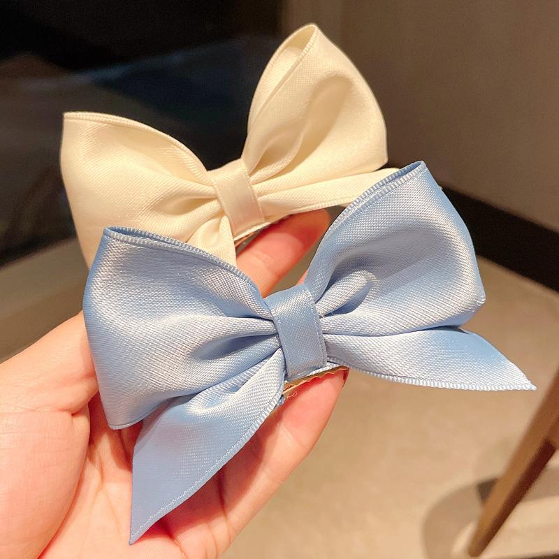 Cute Bowknot Hair Clips For Girls Kawaii Barrettes Fashion Hair Accessoires Kids Colored Fabric Woman Hairpin All-Match Hairgrip