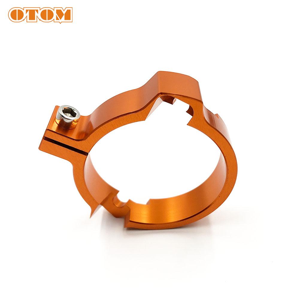 OTOM Motorcycle Exhaust Muffler Pipe Clamp Adaptation Flange CNC Aluminum Reinforcement O-ring For KTM SX XC XCW HUSQVARNA TE
