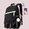 Katseye 3-in-1 School Backpack Set USB Charging Lunch Bag Pencil Case for Teenagers Students Lightweight Casual Bookbag with Large Capacity