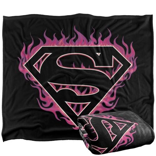 Superman Flame Logo Blanket