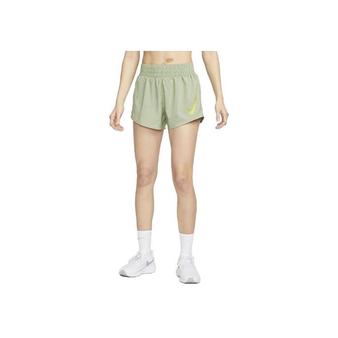 Nike Swoosh Logo Elastic Waist Straight Regular Shorts Women Shorts Oil-Green DX1032-386