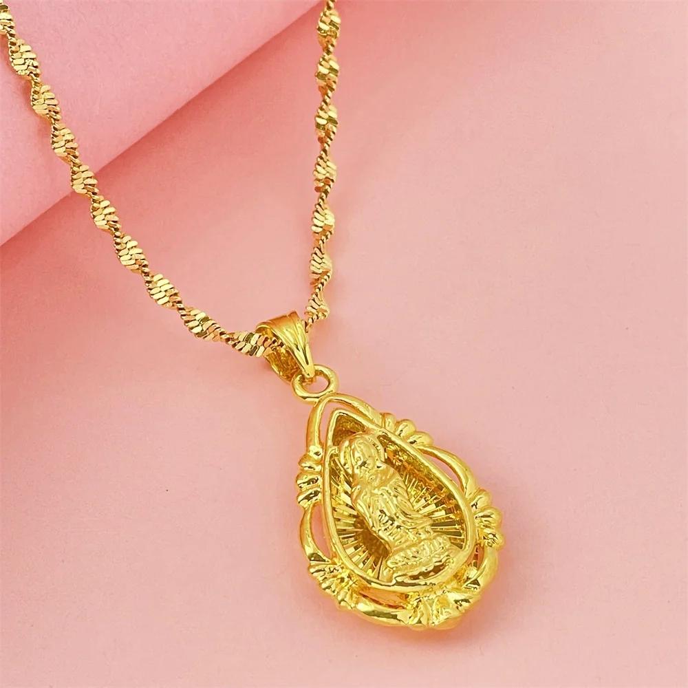 925 Silver Gold Plated Religious Creed Necklace for Women Men Jewelry