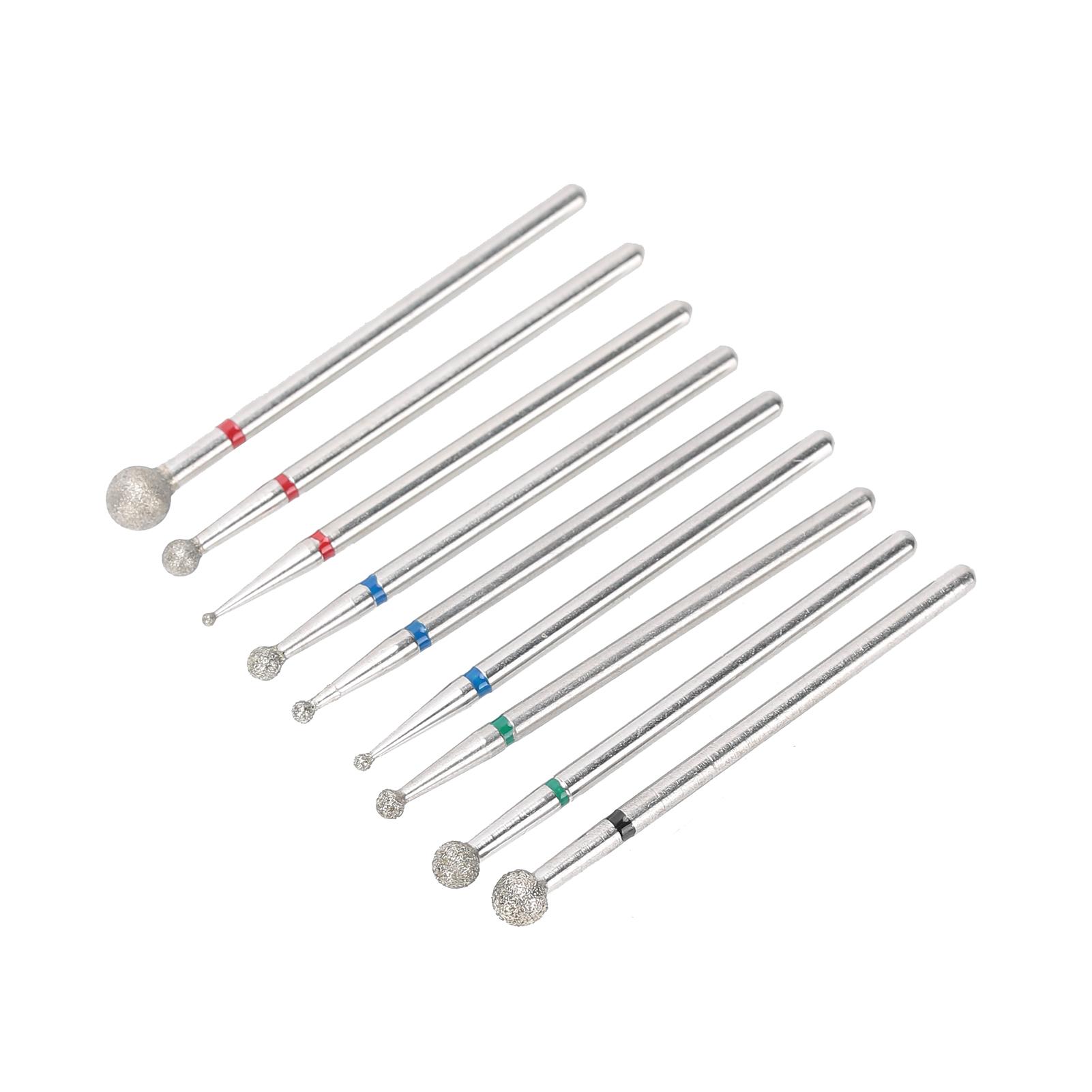 

9 шт. сверла для ногтей, наждачная полировка ногтей, шлифовальная шлифовальная головка, фреза для маникюра