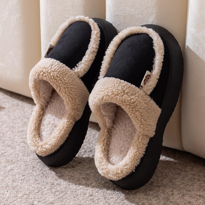 Anti-slip Shoes - Retro Style, Thickly Padded, Thick-soled Slippers, Cotton Slippers