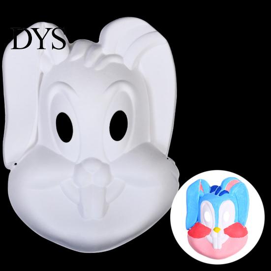 Human Face Party Masque 1 Set Paper Pulp DIY Painting Masquerade Animal Shape for Carnival Parties Favors