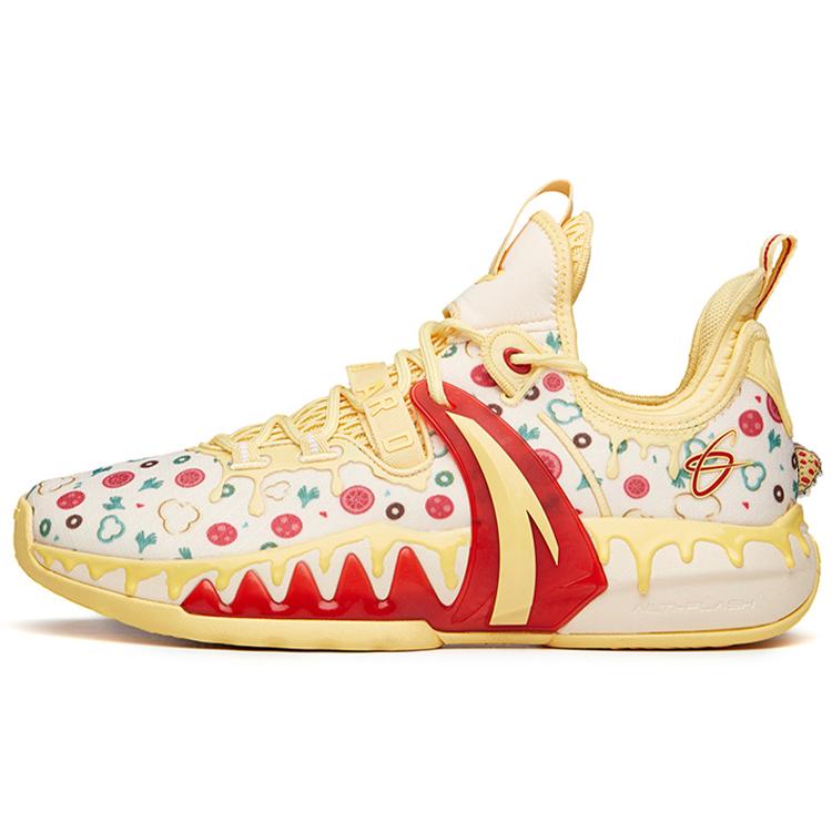 

Новые баскетбольные кроссовки Anta GH2 с низким верхом, устойчивые к скольжению и износу, мужские, желто-бело-красные 112131103-7 44.5