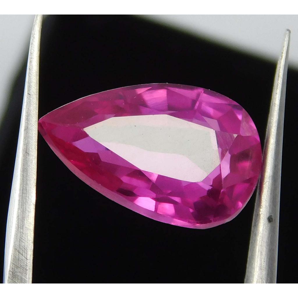 Natural Pink Ruby Loose Gemstone Brilliant Cut 7.65 ct Pear Cut for Jewelry Making and Crafts