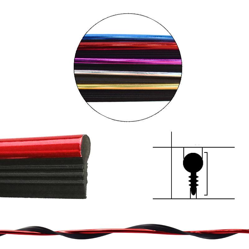 5M Car Seal Styling Interior Stickers Decoration Strip Mouldings Car Door Dashboard Air Strips