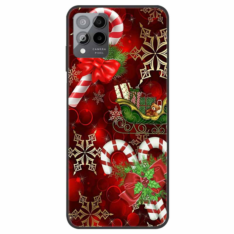 For T-Mobile REVVL 6 5G Case Christmas Soft Silicone TPU Phone Back Cover Case for T-Mobile Revvl 6 Pro 5G Santa Claus Elk Funda