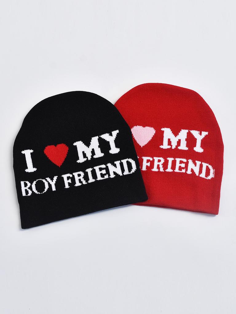 Knitting Beanies Hat Men Female Y2K Printing Street Skullies Hat Fashion Hundred Take Cold Cap