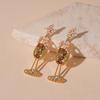 Elegant Rhinestone & Imitation Pearl Wine Glass Earrings - European & American Style