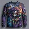 Herren Halloween Gruseliger Joker Aufdruck Langarmshirt Horror Clown Grafik Rundhalsausschnitt Oberteil Feier Party Freizeit Pullover T-Shirts