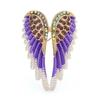 Hand-Made Enamel Angel Wings Brooch Sparkling Rhinestone Lapel Pin Brooch  Women