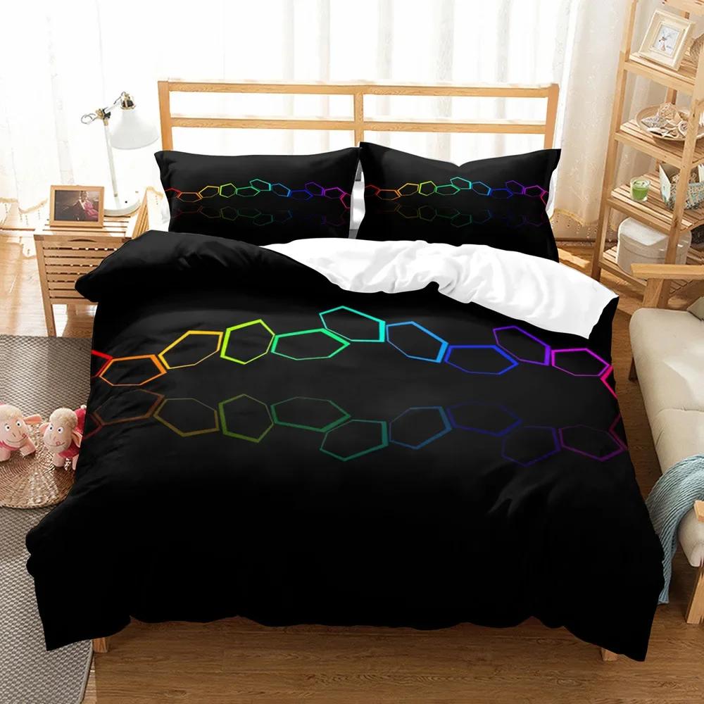 Comforter 3D Space Adult Bedding With King Comfortable And Elastic Home Textile Comforter Bedding Sets 2-3Pcs