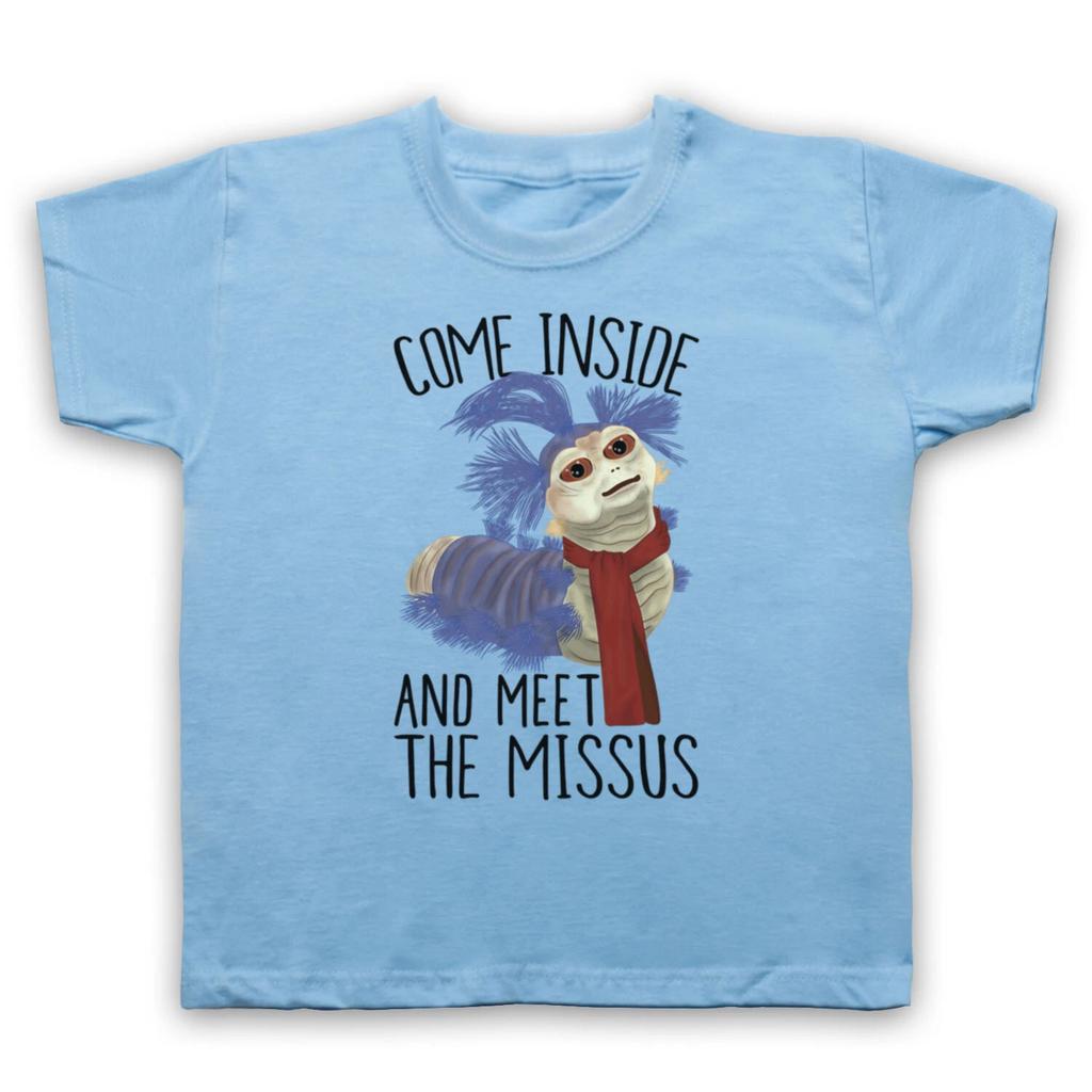 LABYRINTH THE WORM NON UFFICIALE ENTRA INCONTRA LA SIGNORA BAMBINI BAMBINO T-shirt