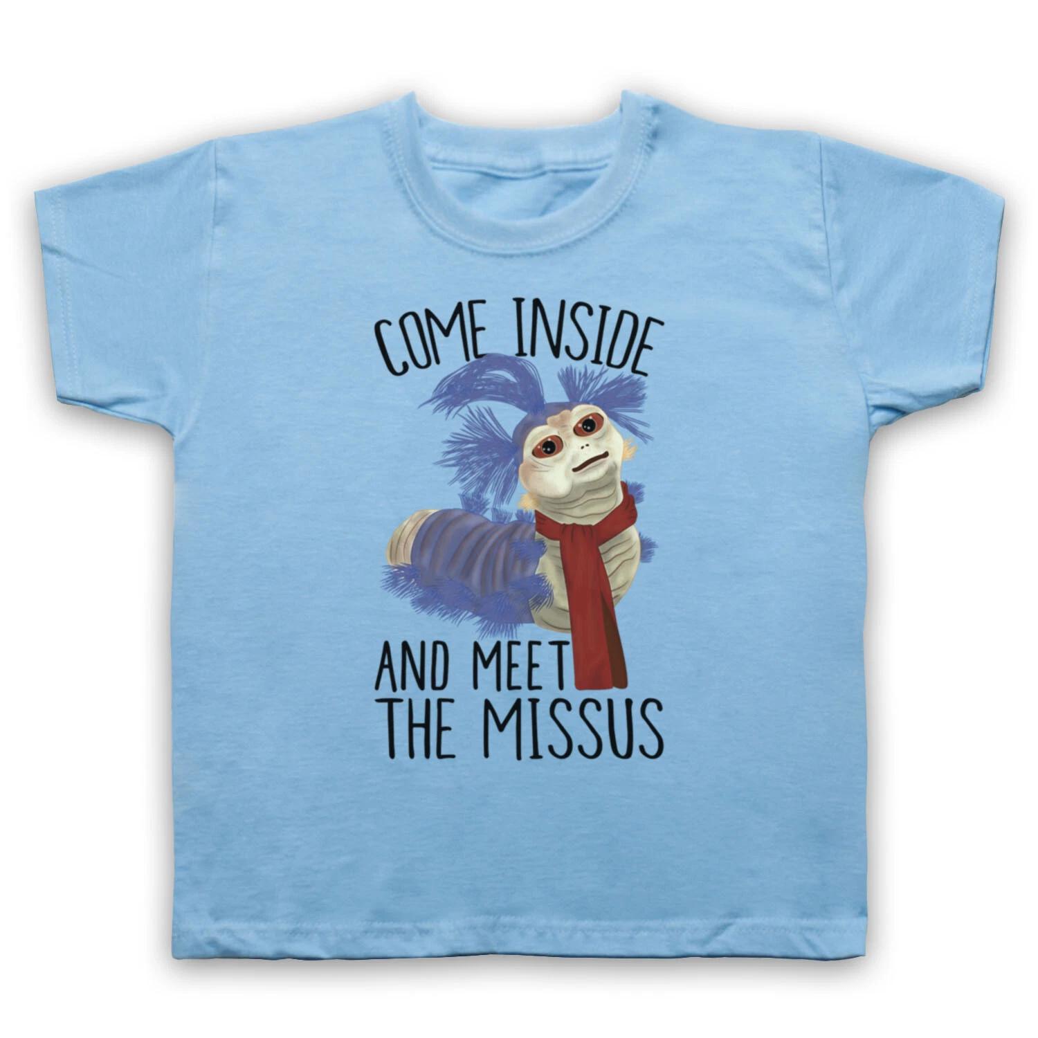 LABYRINTH THE WORM UNOFFICIAL COME INSIDE MEET MISSUS KIDS CHILDS T-shirt 110
