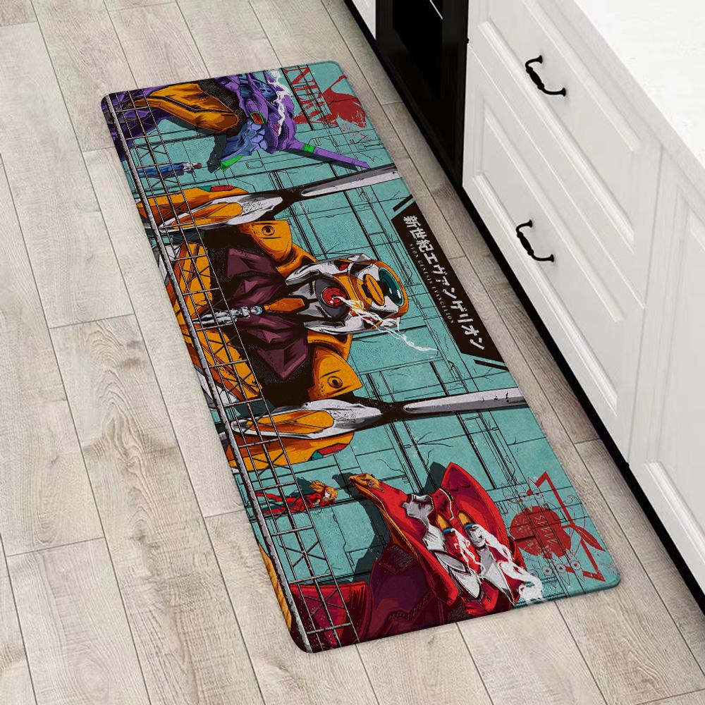 Entrance Front Door Doormat Game Evangelions Non-slip Kitchen Rug Living Room Rugs Balcony Bathroom Foot Mat Floor Mats Carpet