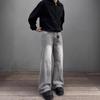 American Street Retro Washed Gray Jeans Men's and Women's Loose Trendy Brand Casual Versatile Loose Straight Pants