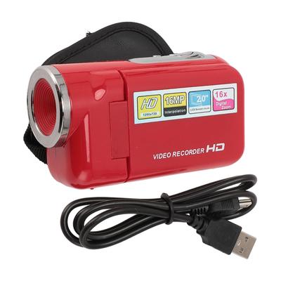 Digital Video Camera Recorder 1080P HD 16MP Portable DV Camcorder 16X Digital Zoom 2in Screen 128GB