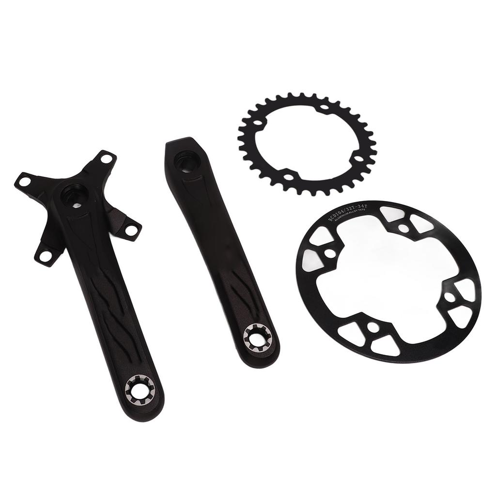 Bicycle Crankset Aluminium Alloy High Strength Lightweight Bicycle Crank Chainring Set for Mountain Bike