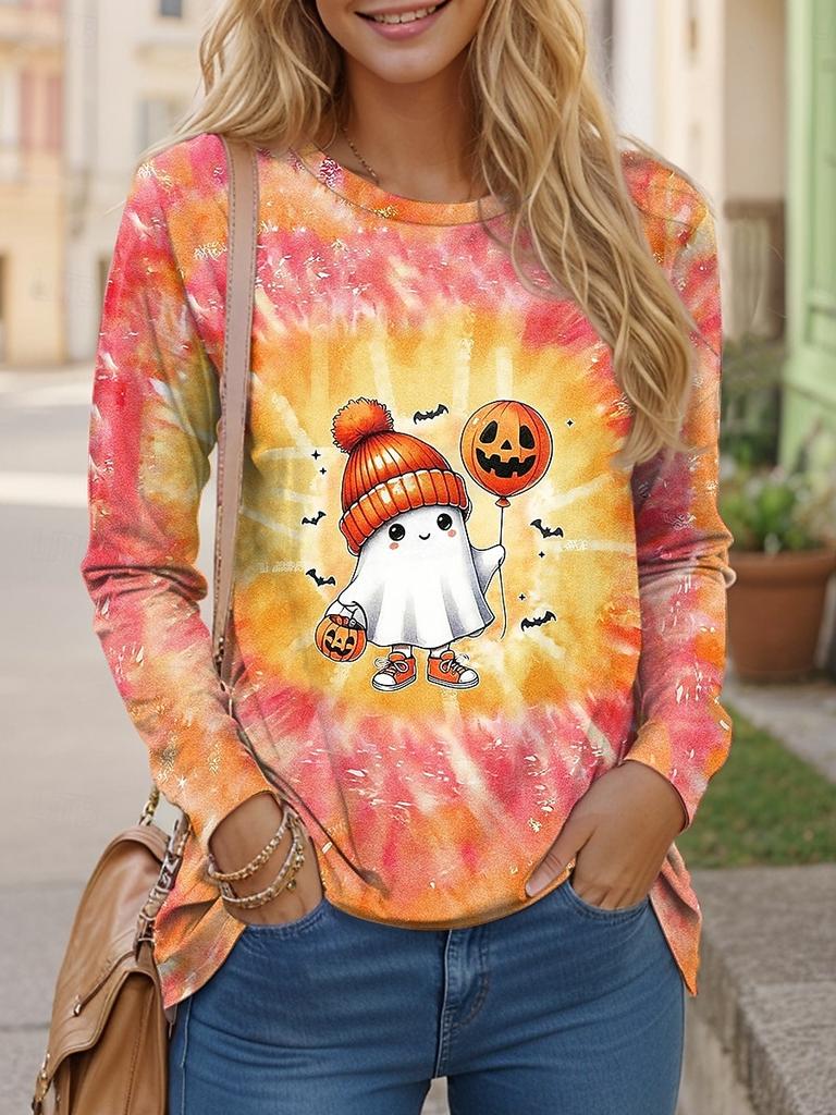 Plus Size Women's Long-sleeved Daily Casual Home Clothing, Cat Print Is Comfortable, Recommended for Women In Autumn and Winter