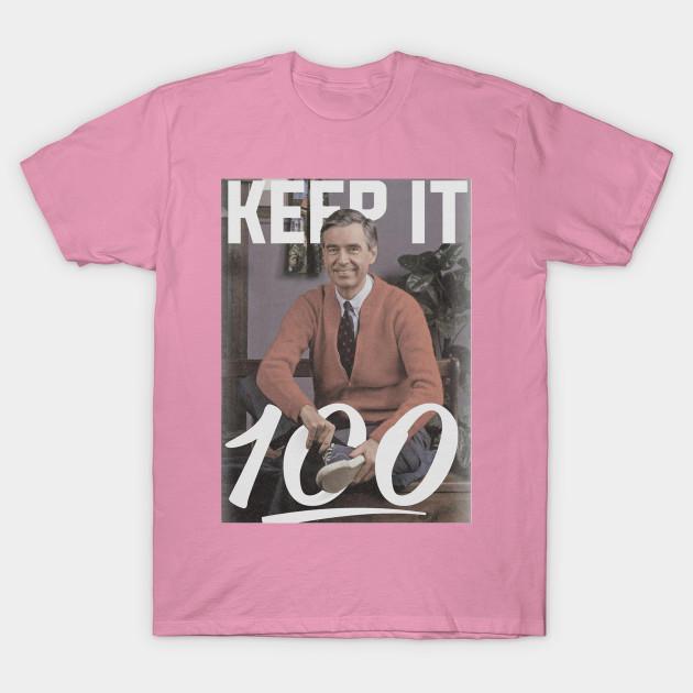 T Shirt Women Keep It 100 Mr Rogers Harajuku Print Kawaii Tshirt Summer Short Sleeve Female T-Shirt Top Tee
