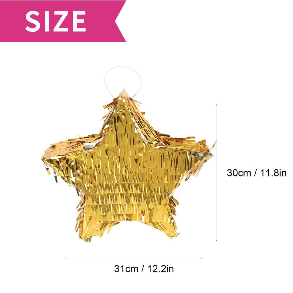 Hyack Pinata with Stars, Gold, and Sticks for Halloween, Christmas, Birthdays, and Parties [Parallel Import]