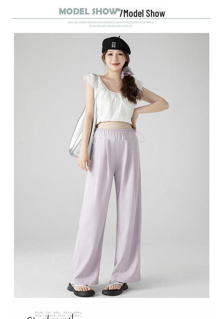 Spring/Summer 2026 Korean Style Maternity Wide-Leg Pants - Casual and Comfortable
