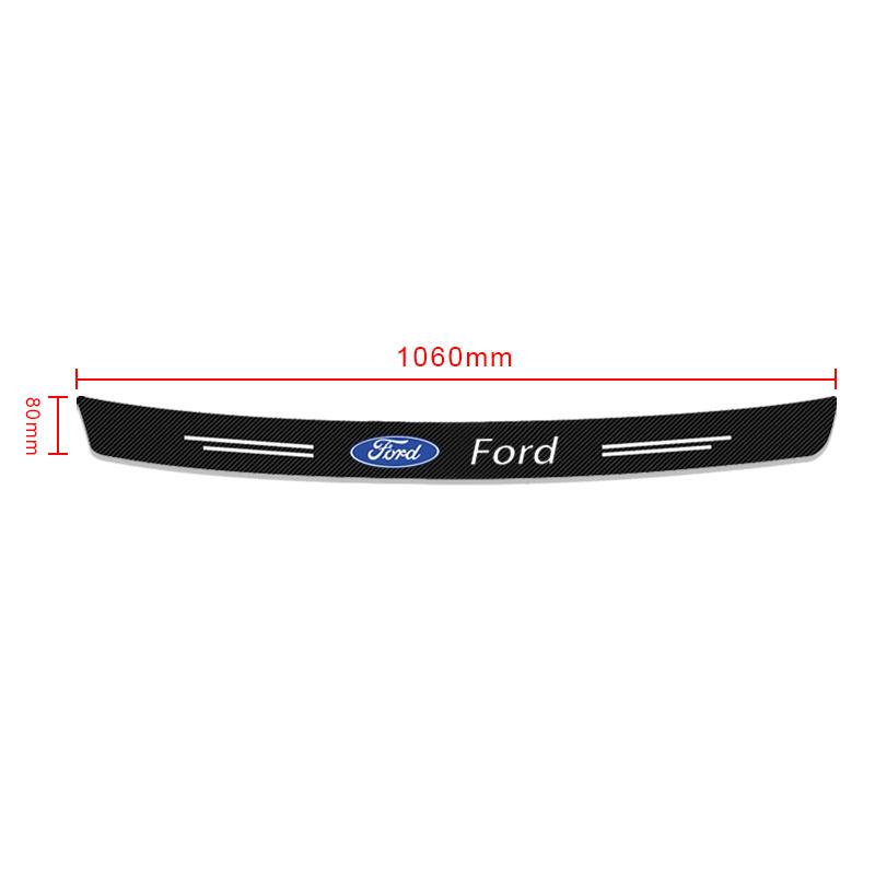 Carbon Fiber Car Trunk Rear Bumper 3D Sticker Guard Plate Protector For Ford Focus Mondeo Kuga Fiesta MK7 Escort Explorer Edge 2 4 MK2 MK4 Mustang