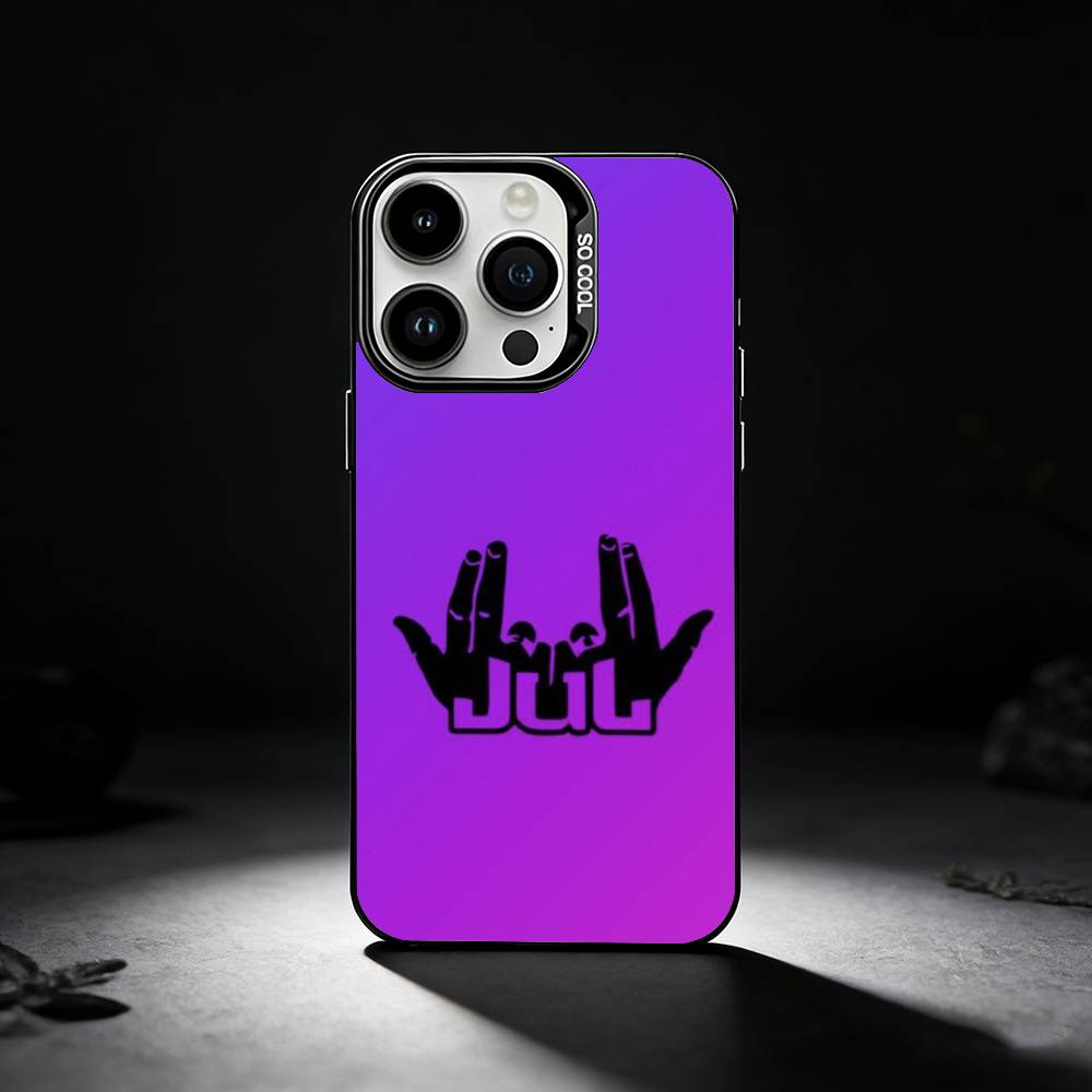 Rapper J-JuL C'est Pas Des Lol Phone Case For iPhone 17,16,15,14,13,12,11 Plus,Pro Max,XS,Colored silver phone case