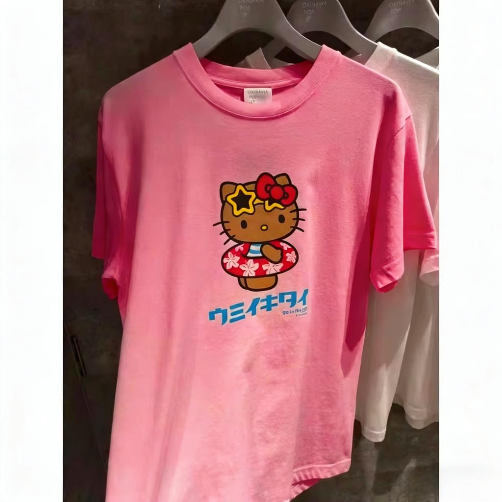 2026 new Hello Kitty Tee soft cotton short sleeve crew neck cute print lightweight summer top for Women daily casual wear