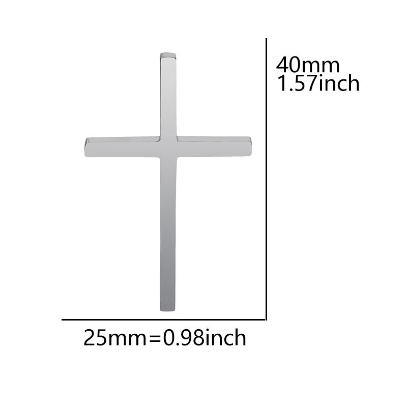 3pcs Cross Pendant Stainless Steel Charms For Jewelry Making Necklace Anklets Handmade Glossy Crosses Accessories Earrings Charm